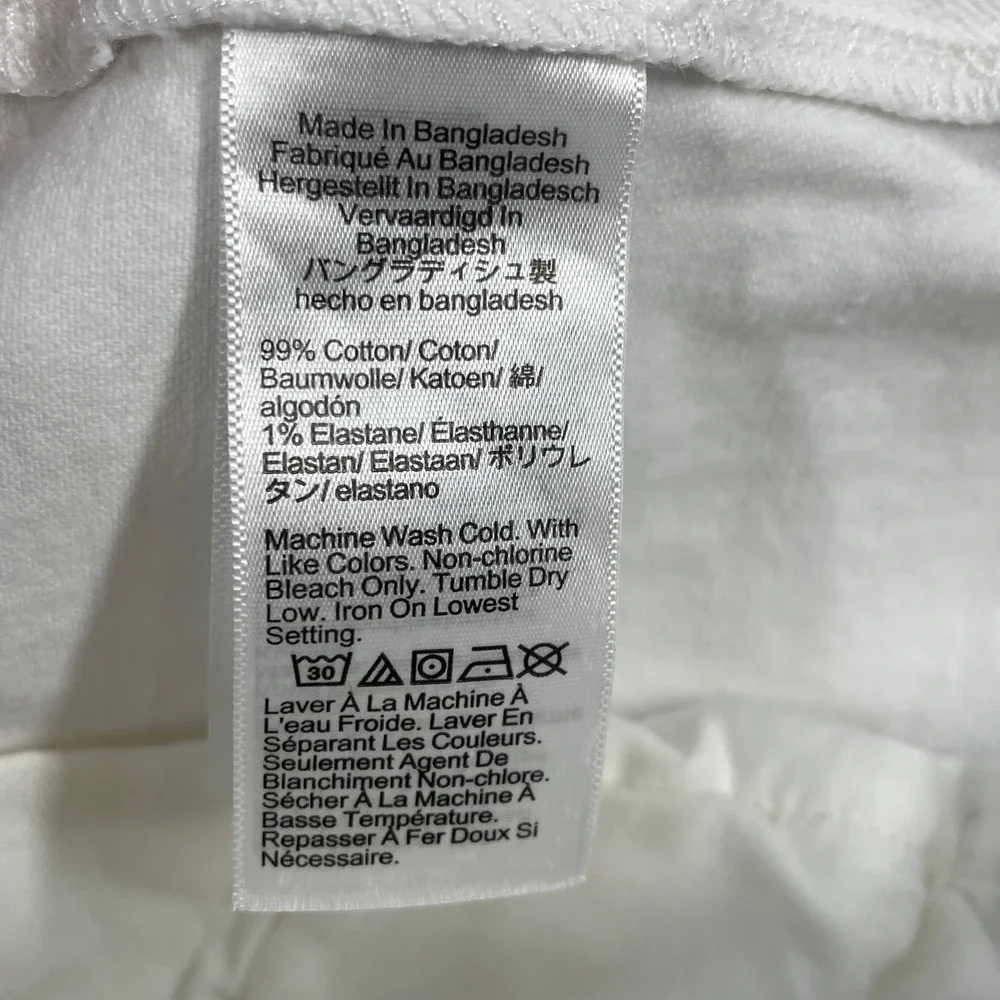 J.Crew White Flex Slim Fit Denim Jeans Mens 36x32 Stretch Preppy